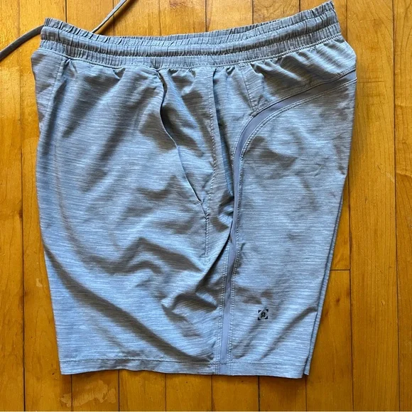 Lululemon Shorts Pace Breaker Men's Size Medium Grey Lined Athletic Drawstring - Picture 3 of 8